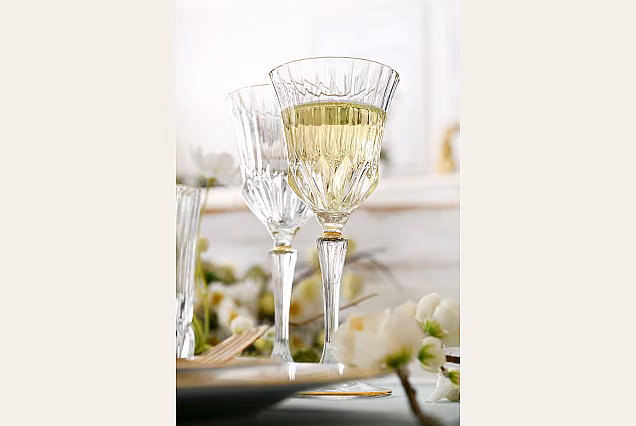 Piękne kieliszki do wody 280ml ze złotym zdobieniem ADAGIO GOLD-ADGB