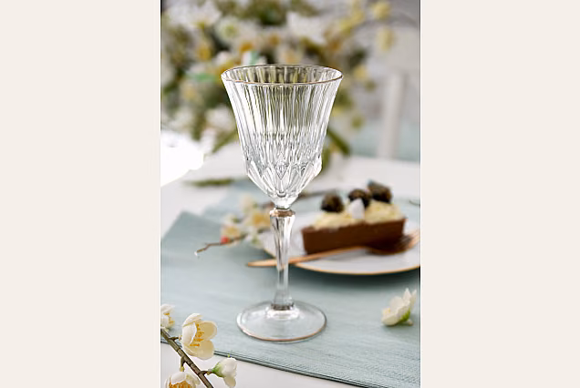 Eleganckie kieliszki do wody 280ml zdobione platyną ADAGIO PLATINUM-ADPB