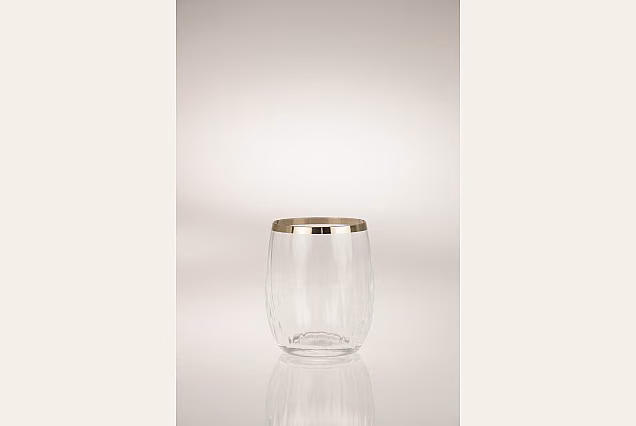 Faro Platin Optic-FPOE-szklanki niskie 300ml z platynowym paskiem
