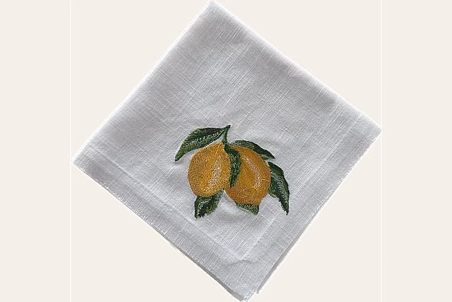 Serwetka haftowana-Sycylian Lemon