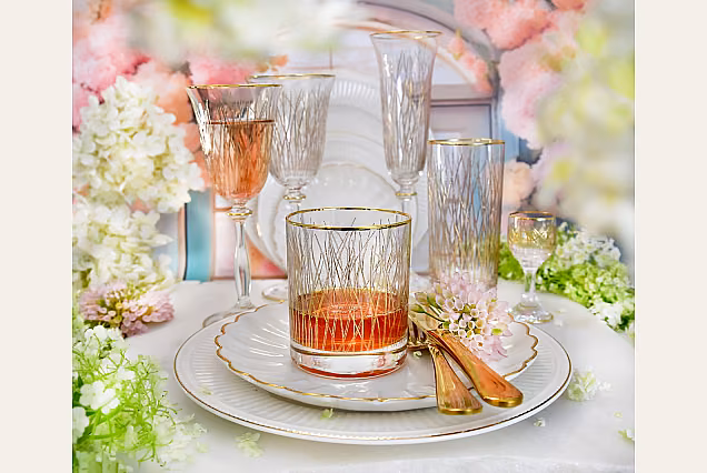 Bloom Gold-BGE- szklanki do whisky ze złotem 6szt