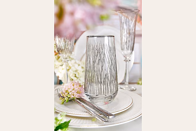 Bloom Platin-BPD- eleganckie szklanki do drinków z platyną 6szt