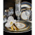 Eleganckie kieliszki do szampana 130ml zdobione Opera Platin-OCA
