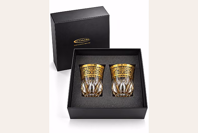 Amalfi-AH- zestaw 2szt szklanki kryształowej do whisky